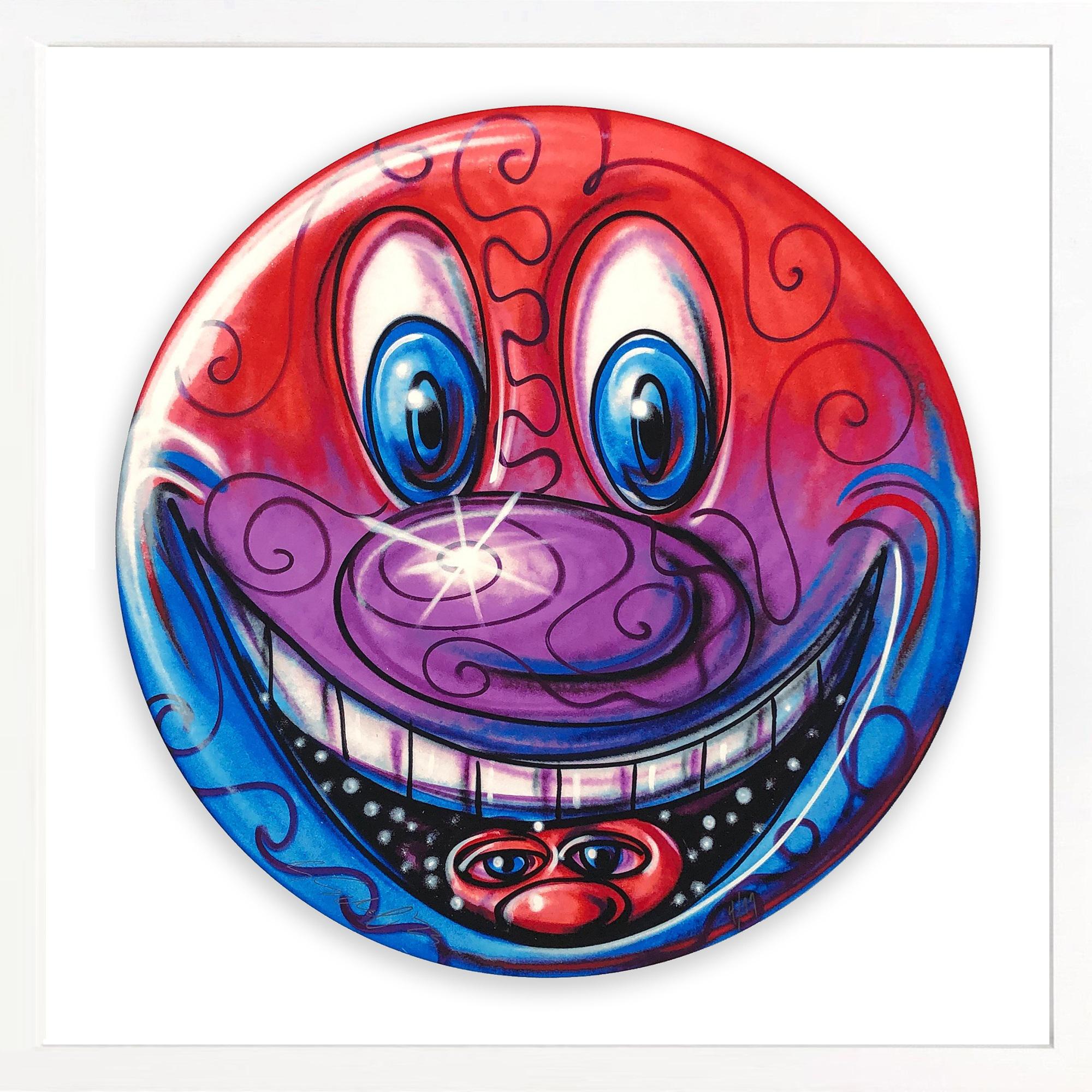 Kenny Scharf Figurative Print - Plurble (framed hand signed screen print)
