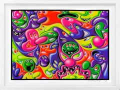 Superblobz, Flocked, Glow in the Dark Print, Hand Signed, Edition of 300, Framed