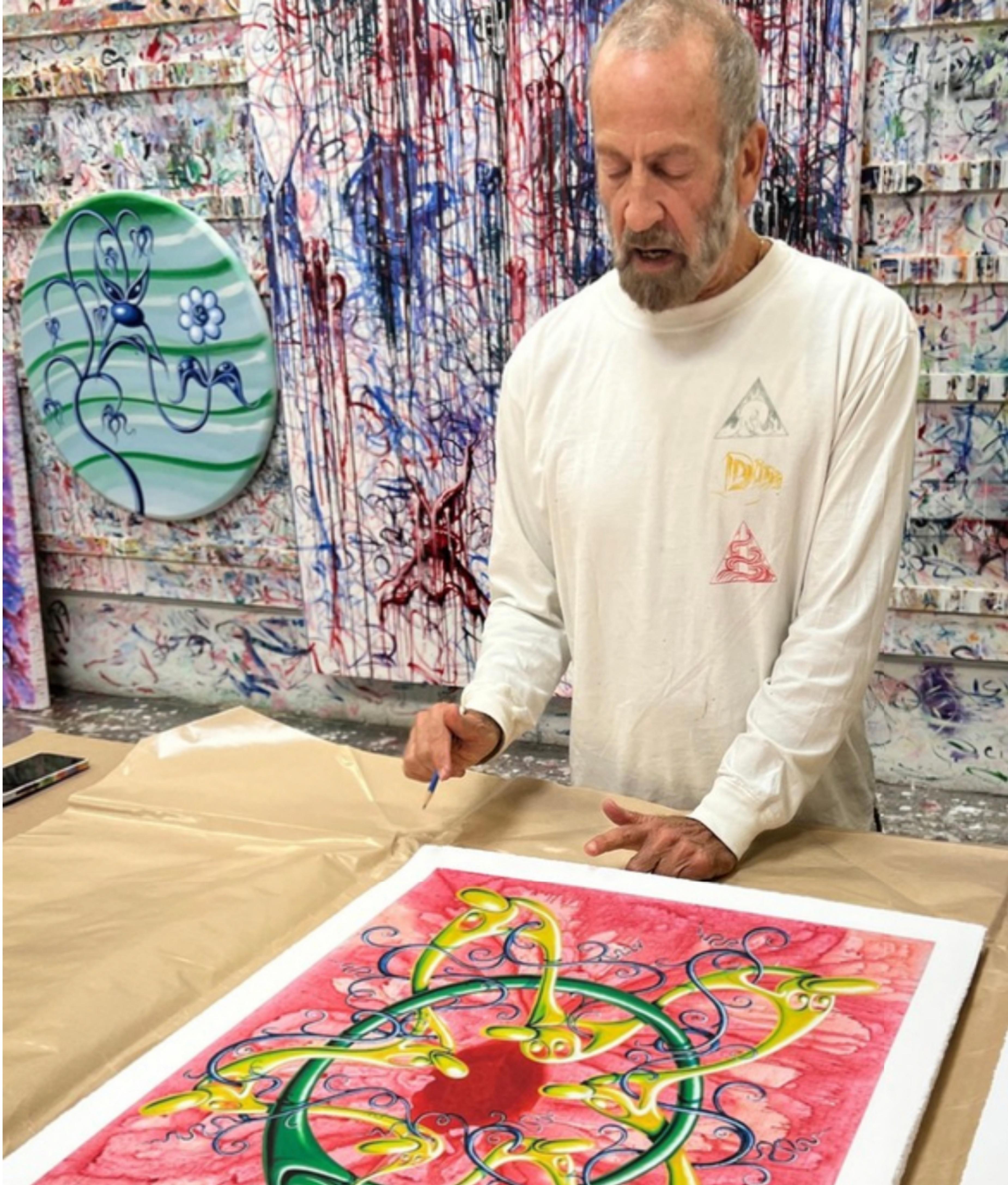 Kenny Scharf, VRING! Screenprint mit metallischen Akzenten, glänzend signiert/N, FRAMED 2