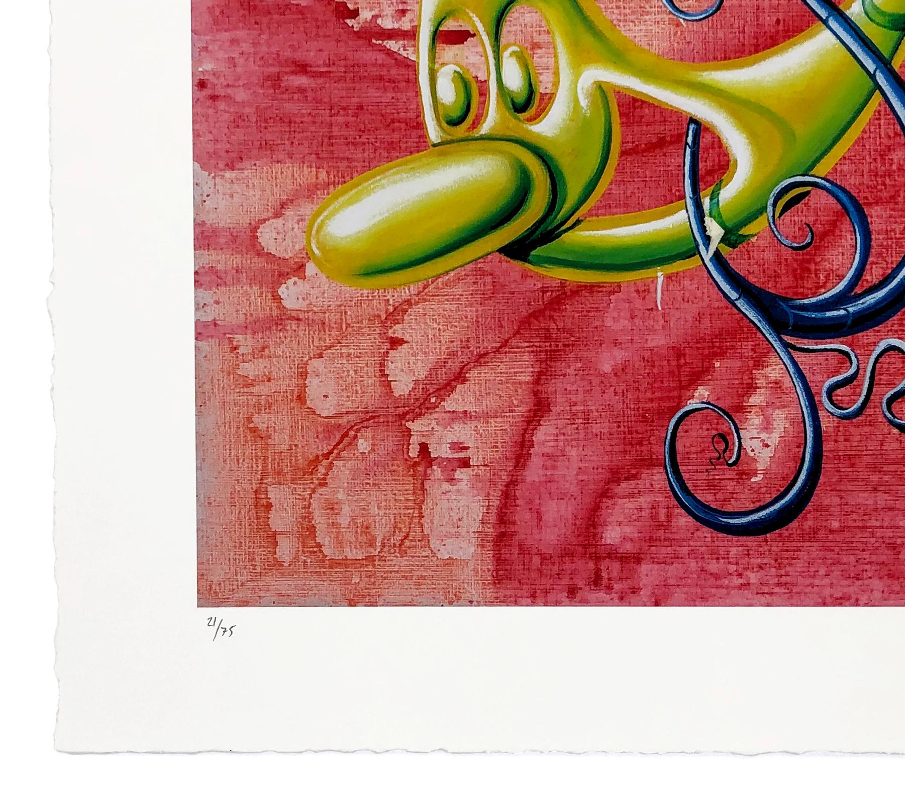 Vring! (framed hand signed screen print) - Pop Art Print by Kenny Scharf