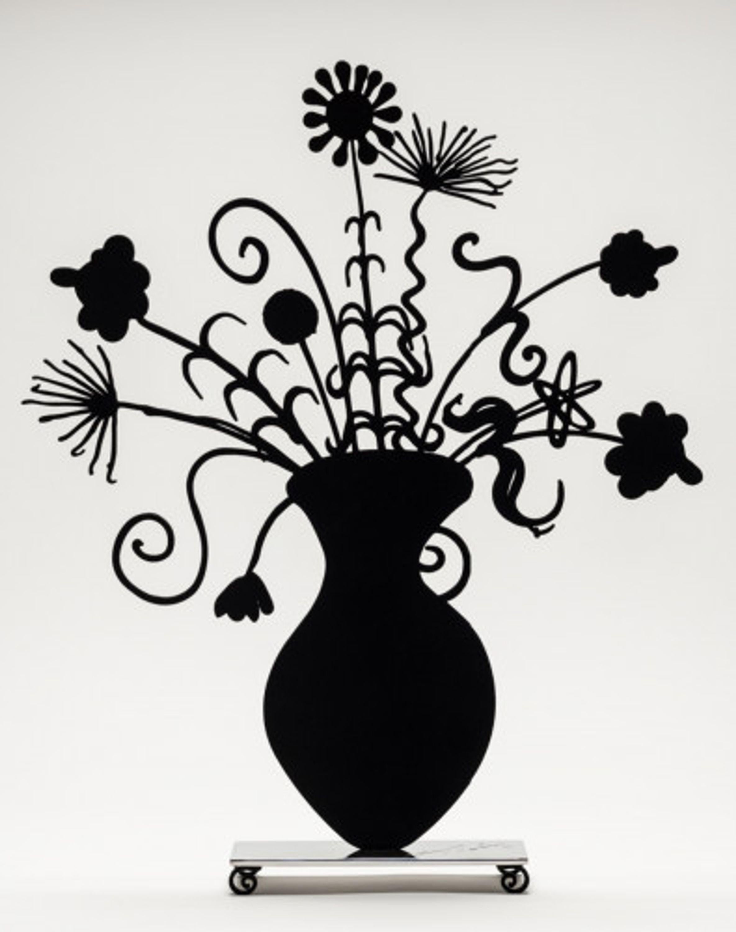 Flores Black - Sculpture by Kenny Scharf