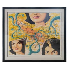 Kenny Scharf Serigrafía Tres caras de Jackie Firmado Moderno 1998 116/150