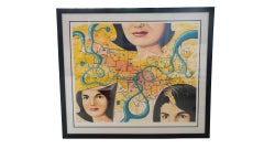 Kenny Scharf serigrafia Tre volti di Jackie