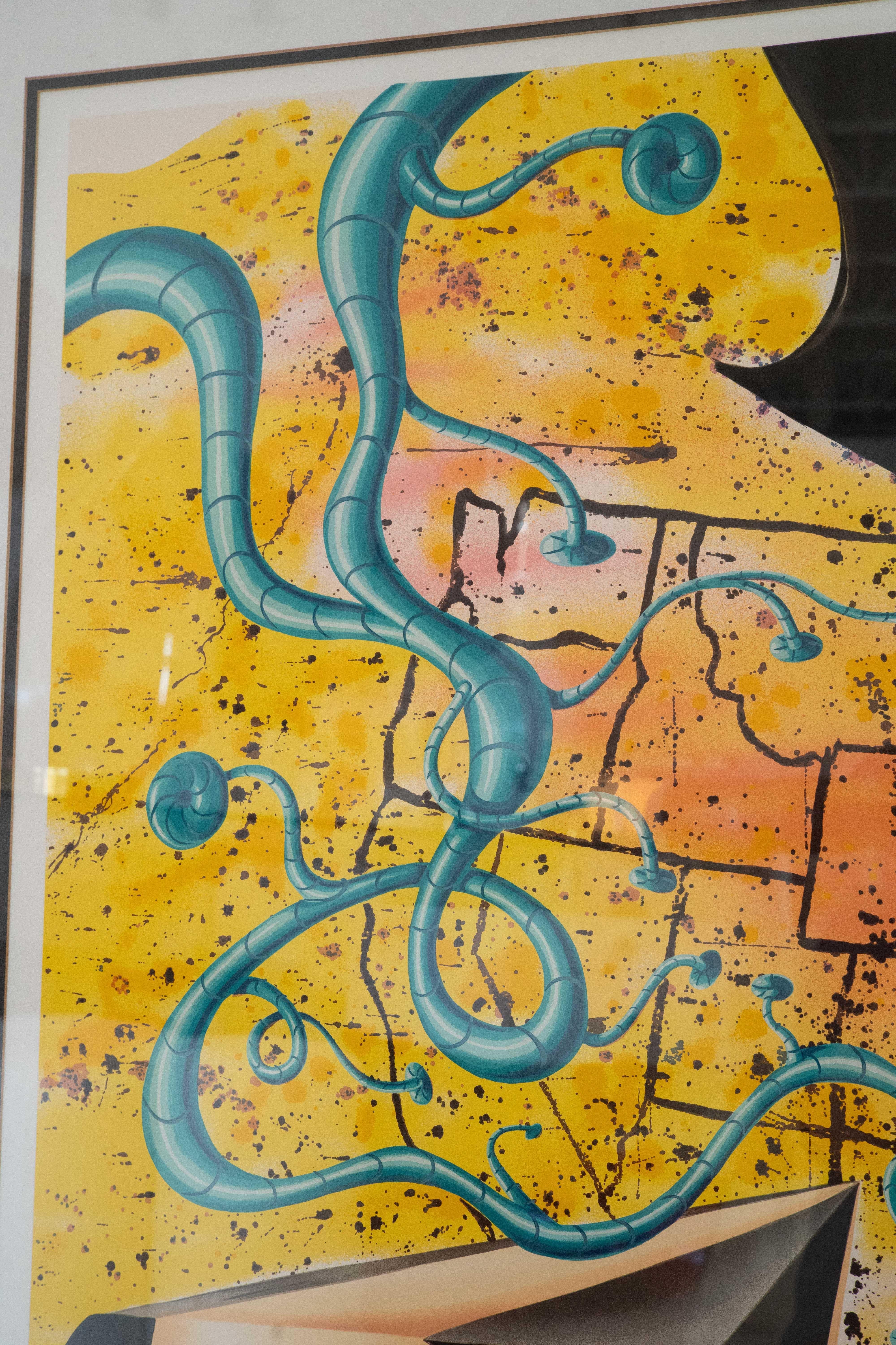 Kenny Scharf Siebdruck Drei Gesichter von Jackie (Nordamerikanisch) im Angebot