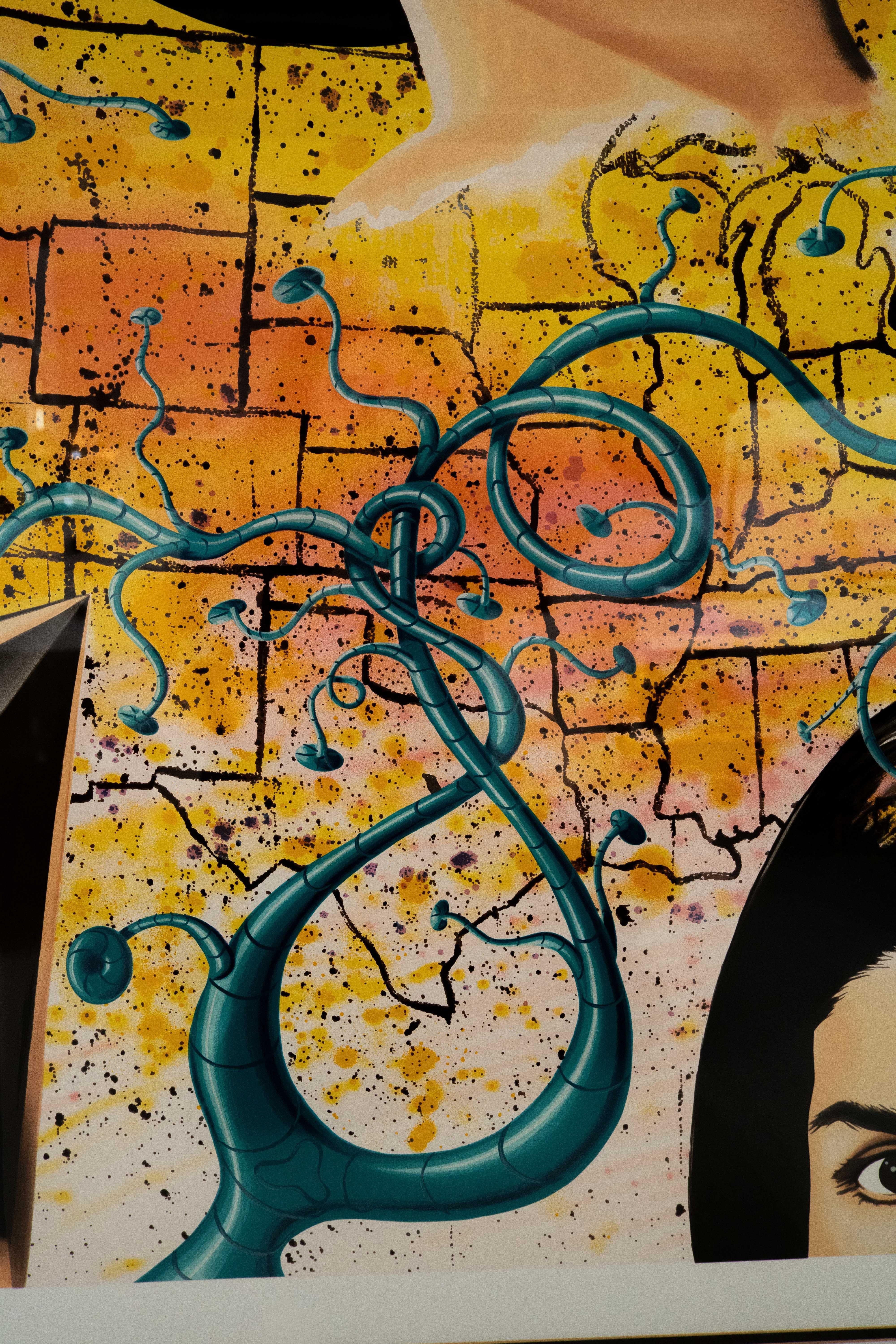 Kenny Scharf Siebdruck Drei Gesichter von Jackie im Zustand „Gut“ im Angebot in North Miami, FL