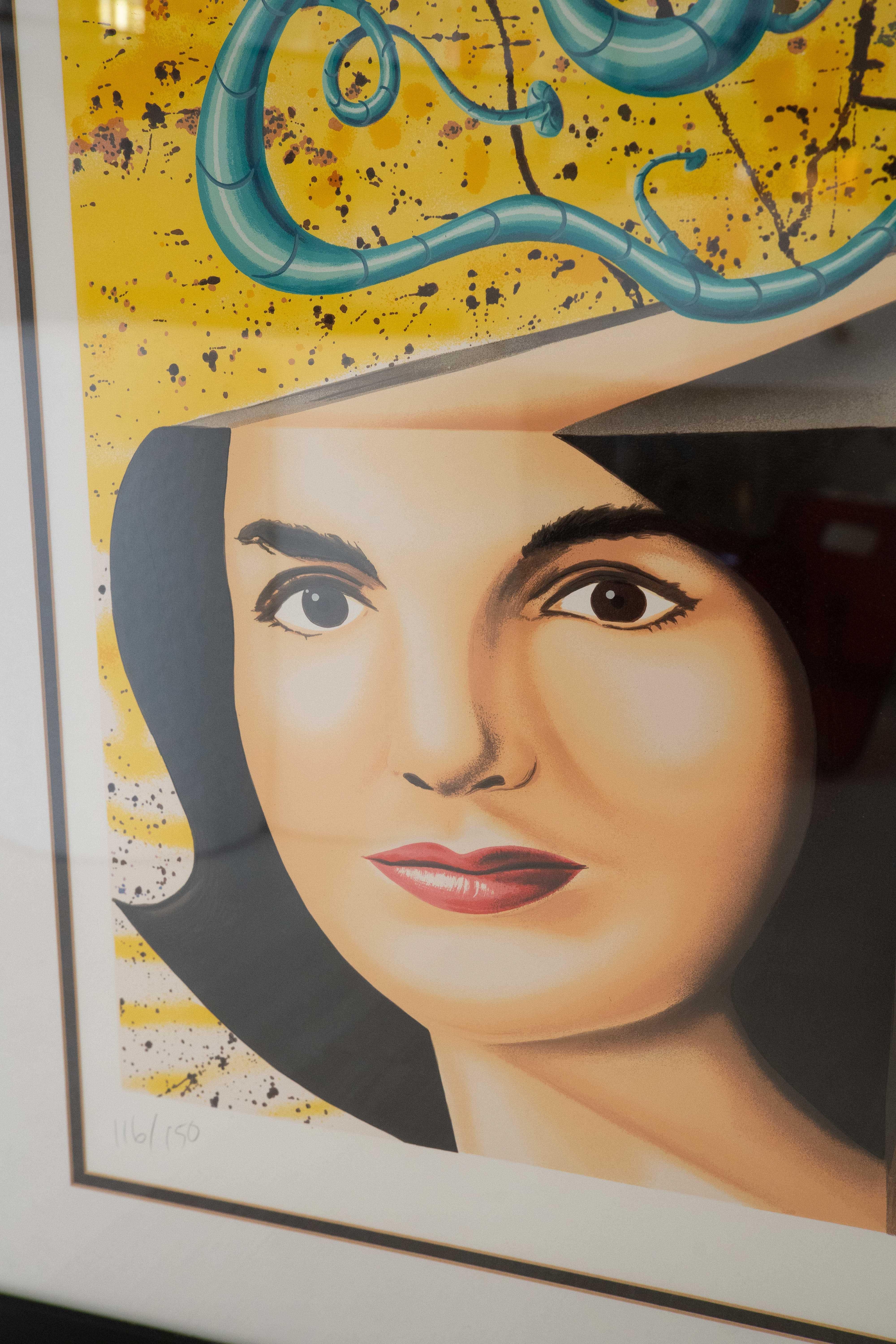 Kenny Scharf Siebdruck Drei Gesichter von Jackie (Ende des 20. Jahrhunderts) im Angebot