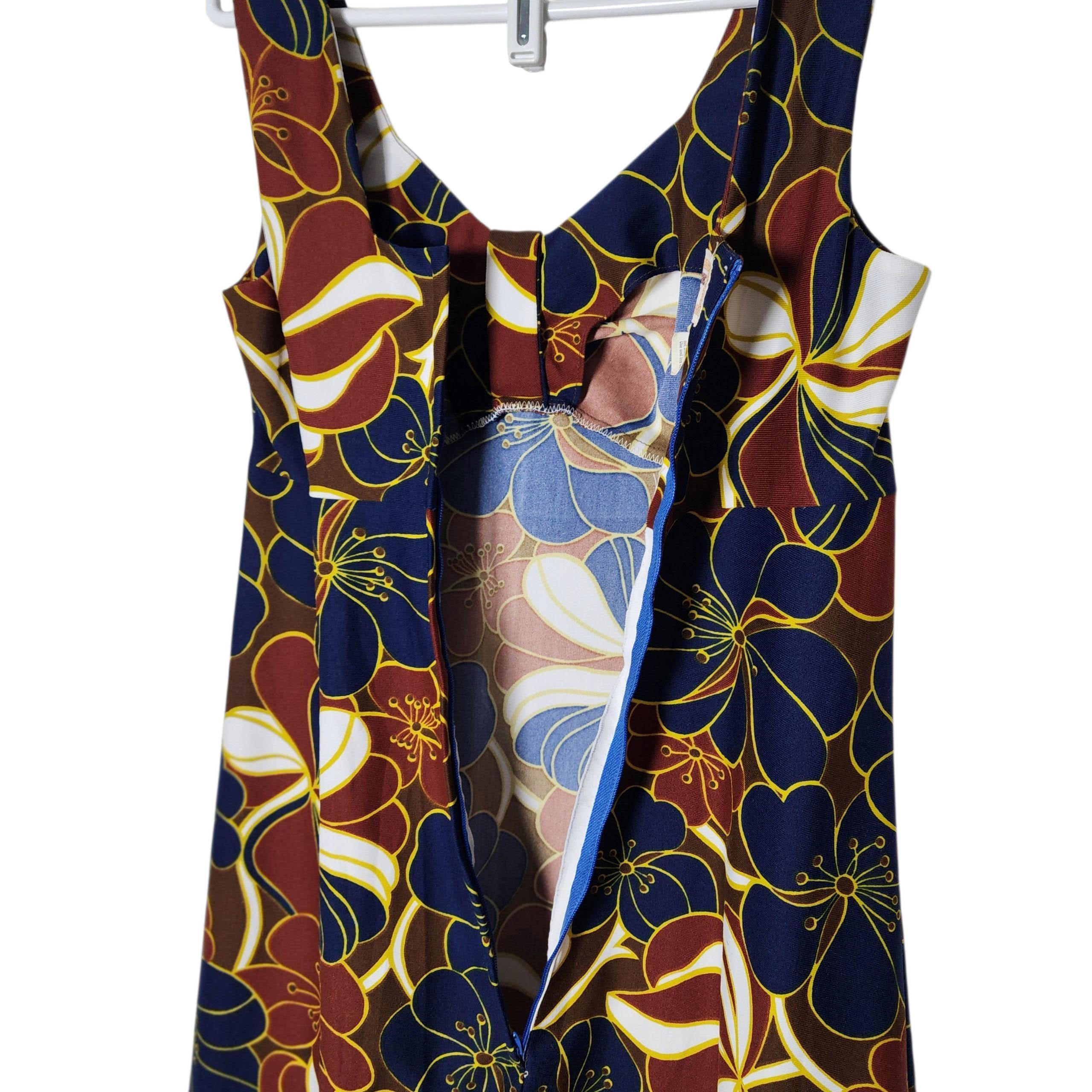 Kenolo Fashions - Robe longue à imprimé floral hawaïen avec nœud, 1970 en vente 4