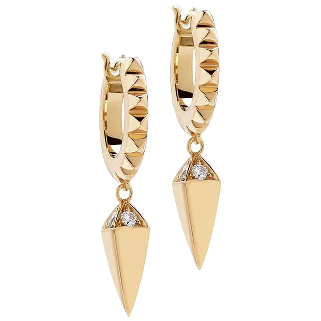 Kensington Piramide Earrings Diamonds / Rose Gold
