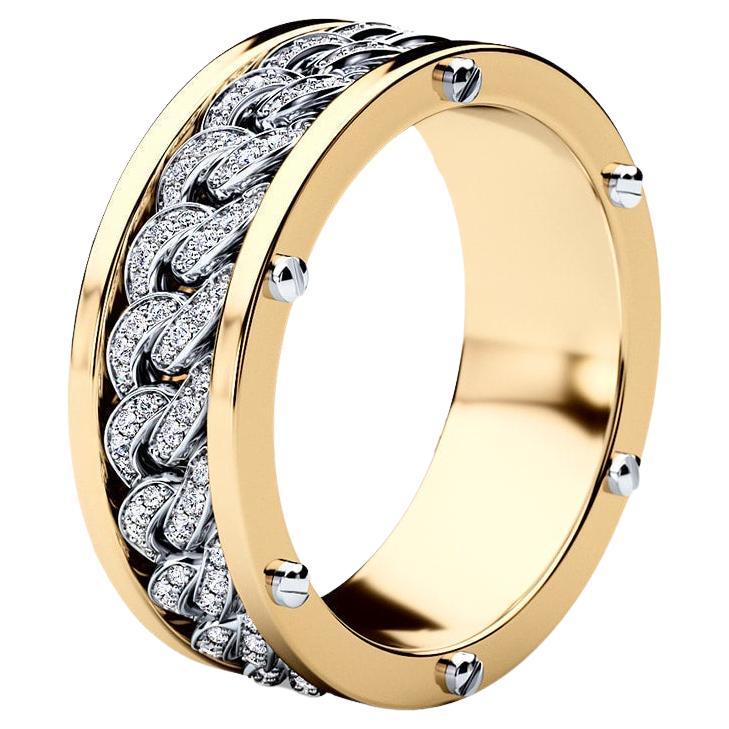 KENSINGTON Zweifarbiger Ring aus 14k Gelb- und Weißgold mit 0,65ct Diamanten