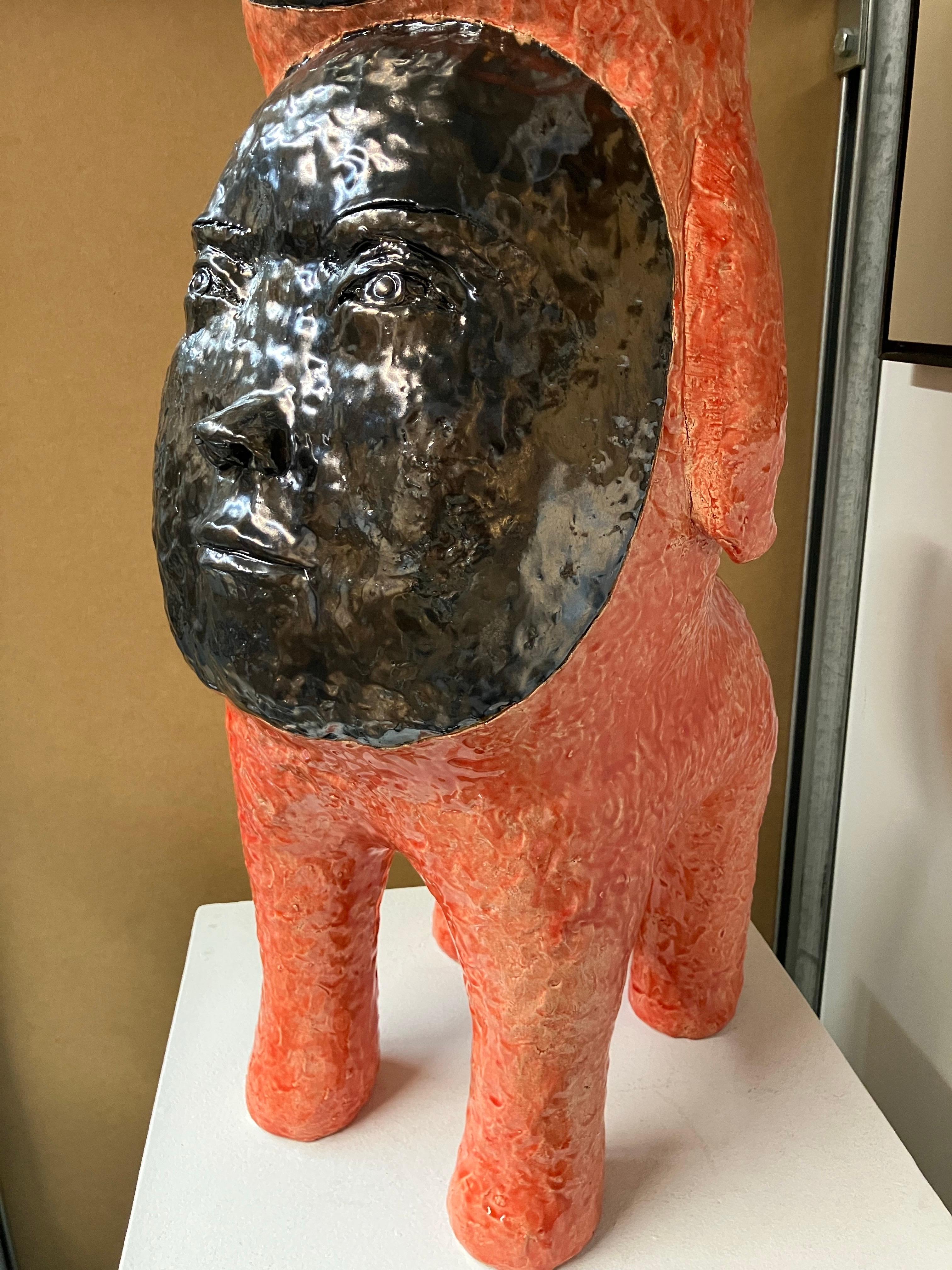 Dog by Kensuke Yamada, 2024, Figurative Ceramic Sculpture, Glazed Stoneware For Sale 1