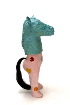 Figurative Ceramic Sculpture, Glazed Stoneware, 37 x 14 x 13 inches, Yamada