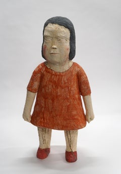 "Girl", Contemporary, Figurative, Ceramic, Sculpture, Underglaze