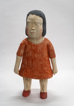 Mdchen, zeitgenssisch, figurativ, Keramik, Skulptur, Unterglasur