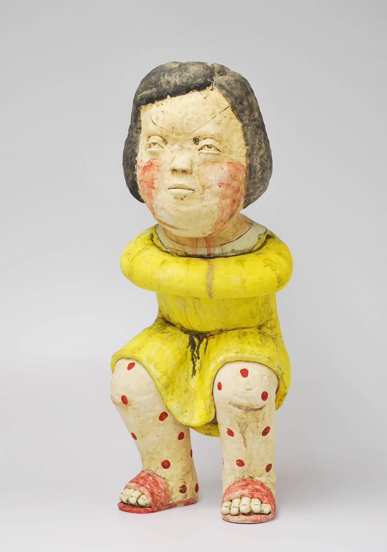 Kensuke Yamada Figurative Sculpture - Girl, 2017