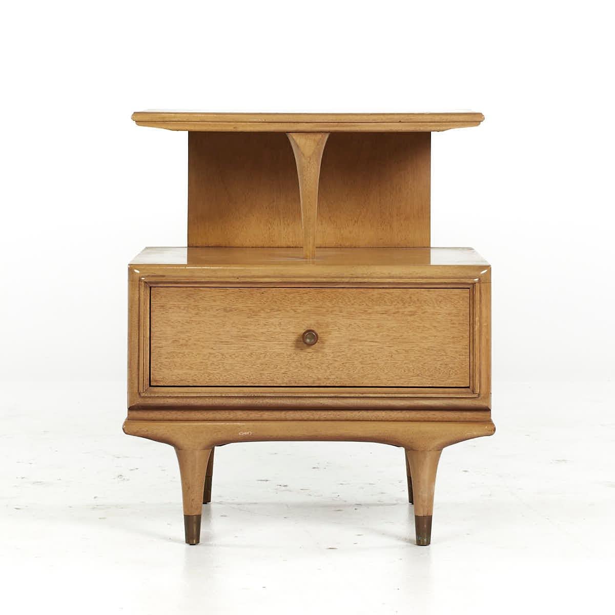 Kent Coffey Continental Mid Century Nightstand

This nightstand measures: 22 wide x 18 deep x 28.5 inches high

All pieces of furniture can be had in what we call restored vintage condition. That means the piece is restored upon purchase so it’s