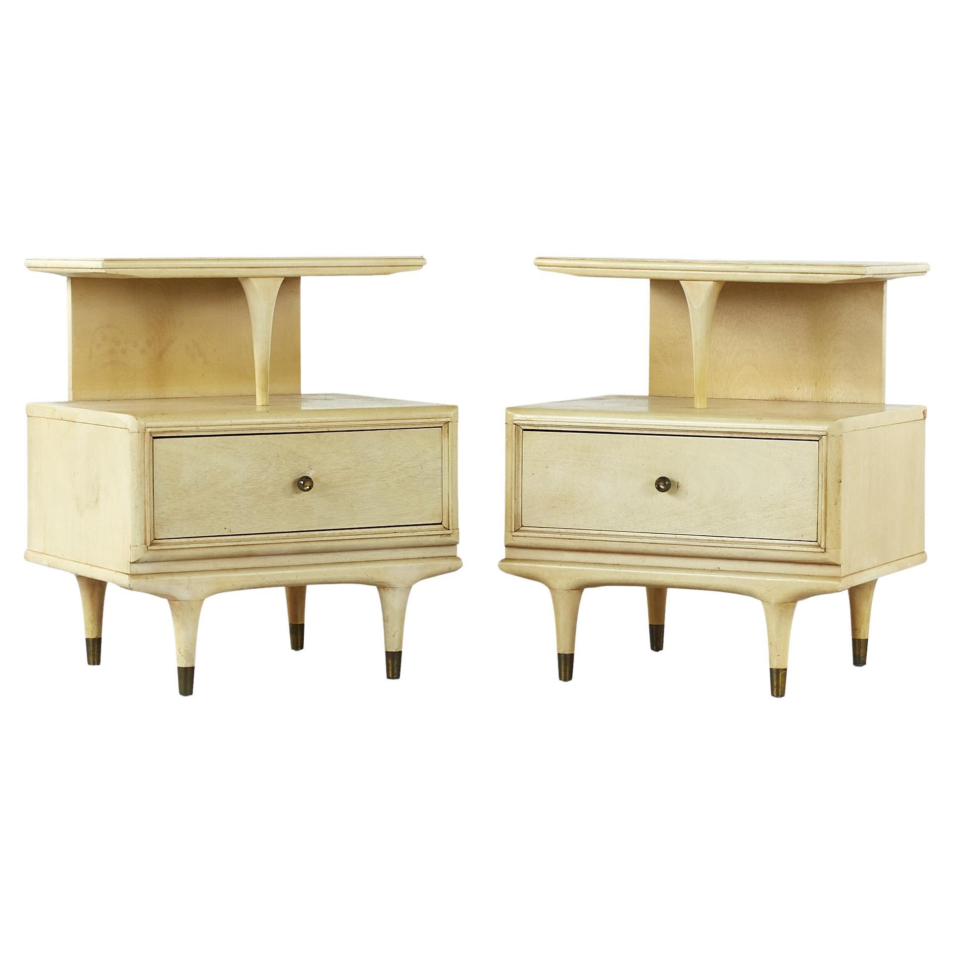 SOLD 03/14/24 Kent Coffey Continental Midcentury Nightstands, Pair