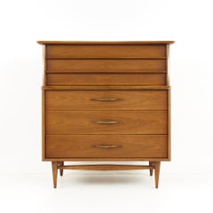 Kent Coffey Foreteller Mid-Century Walnut Highboy Dresser