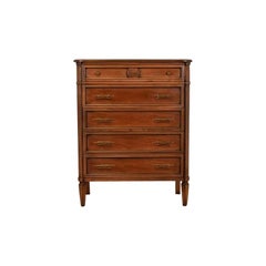 Kent Coffey French Regency Louis XVI Carved Cherry Highboy Dresser