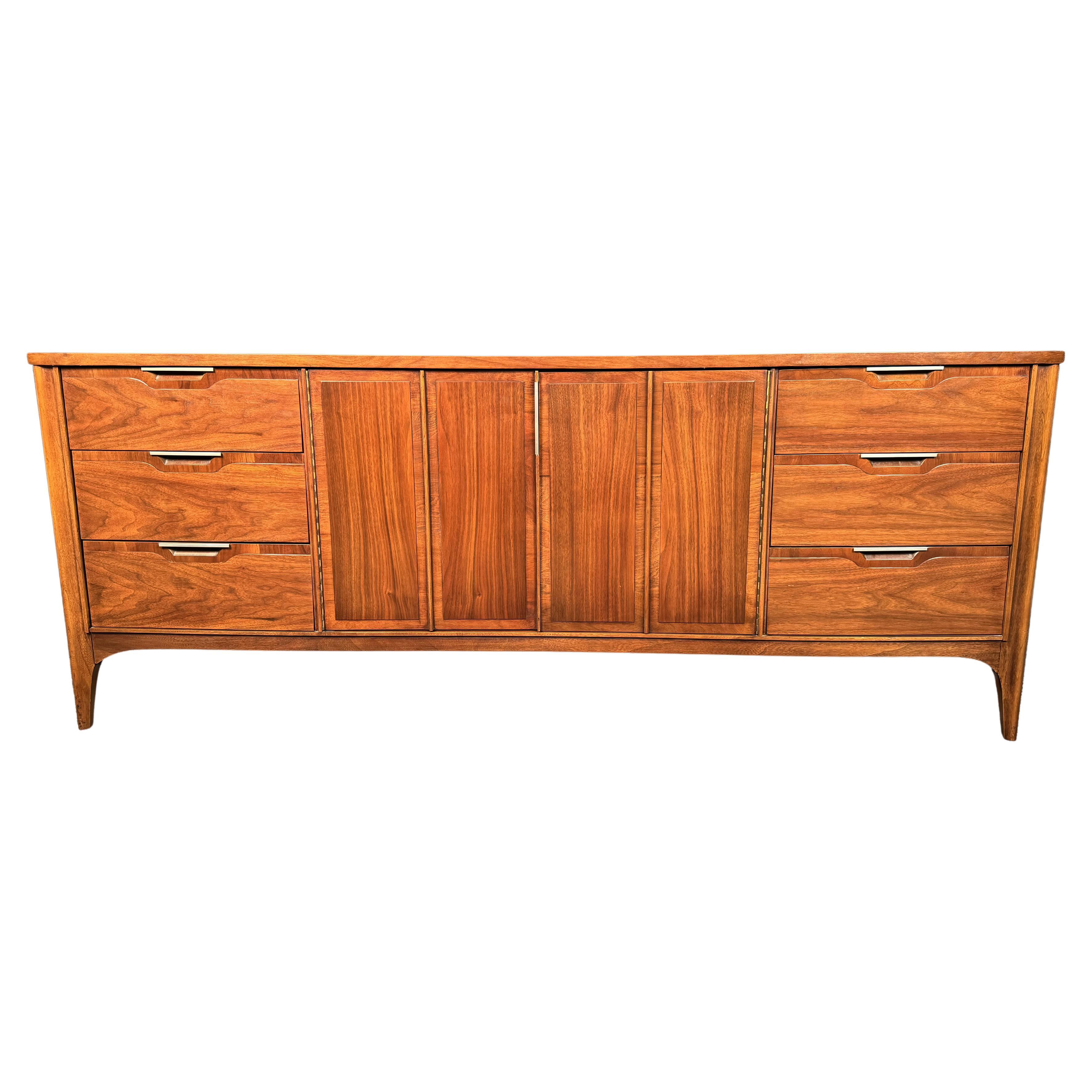 Kent Coffey “Impact” Mid Century Nine Drawer Lowboy Dresser