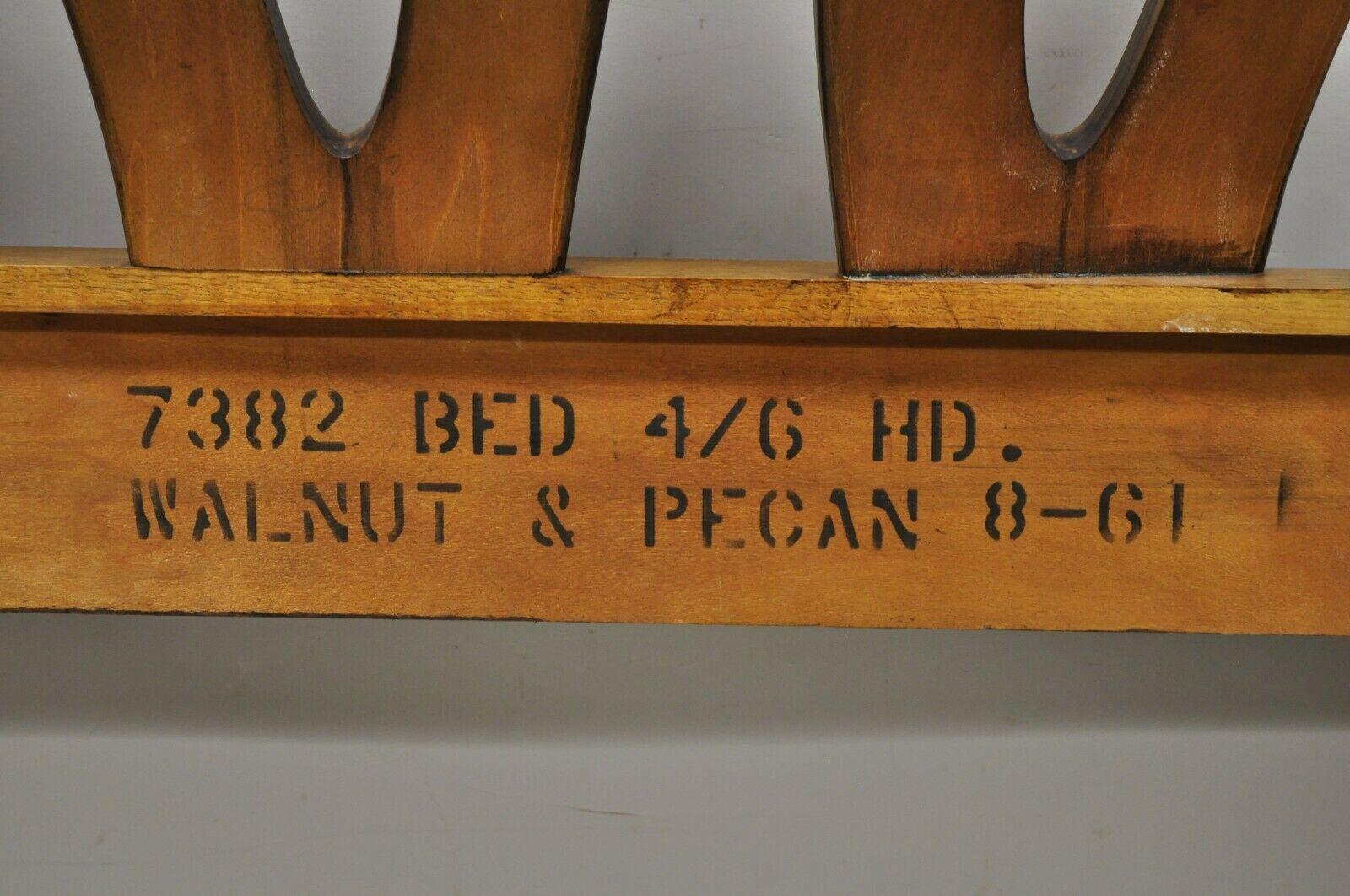 Kent Coffey Insignia Full Size Sculpted Walnut Pecan Bed Headboard 3