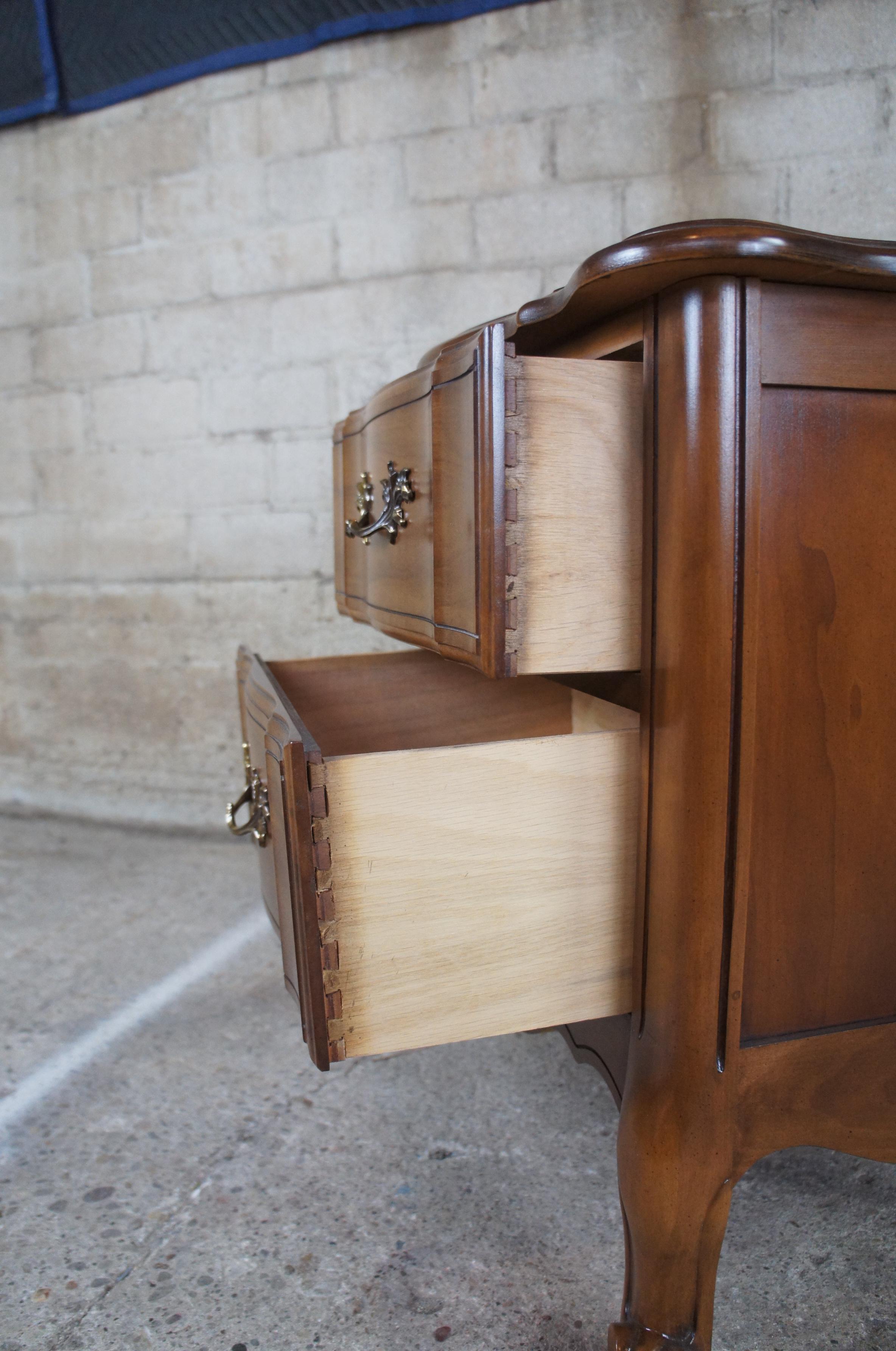 French Provincial Kent Coffey Marquee French Fruitwood Nightstand Dresser Side Table Provincial