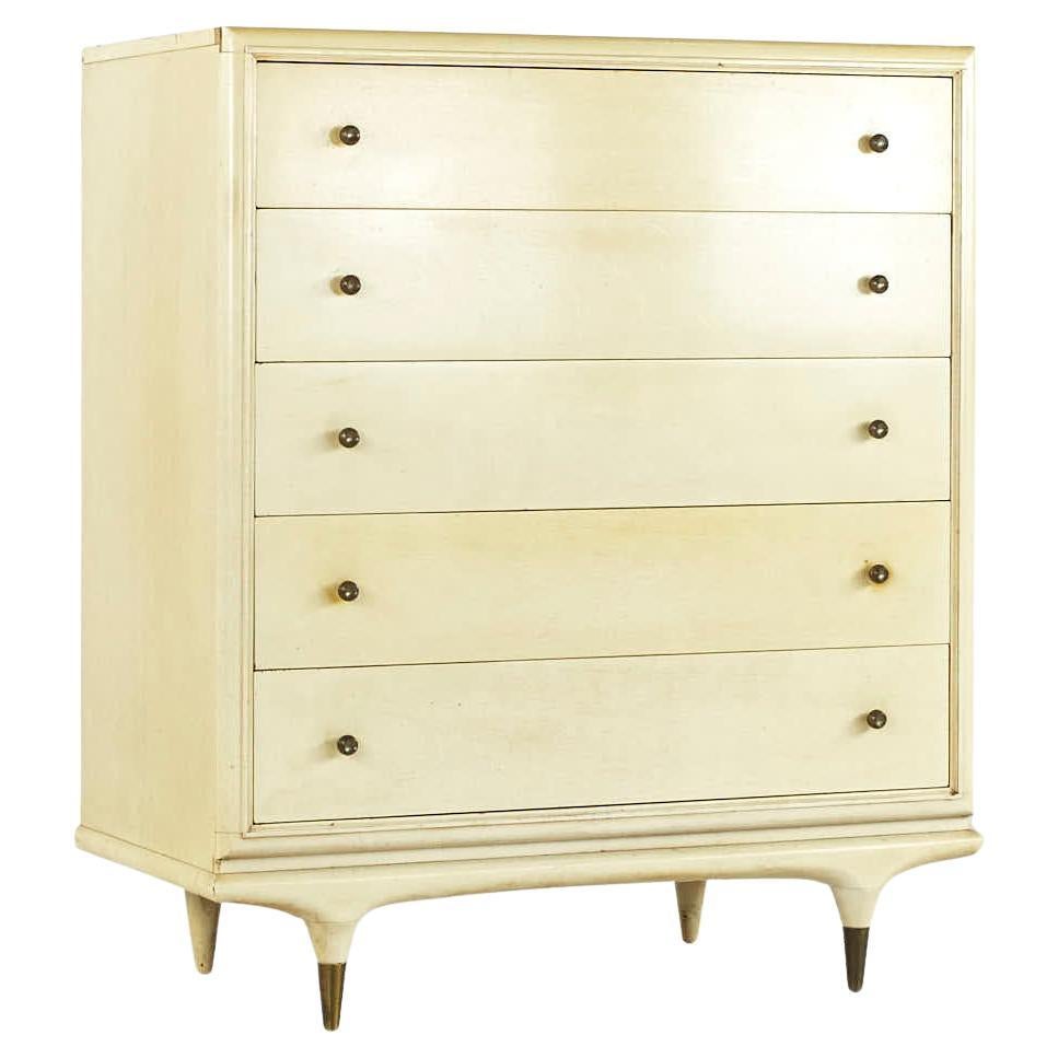 Kent Coffey Mid Century Continental Highboy Kommode im Angebot