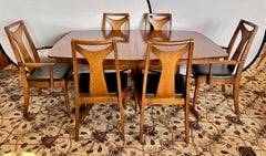 Kent Coffey Mid Century Modern Dining Room Set Table and Six Chairs