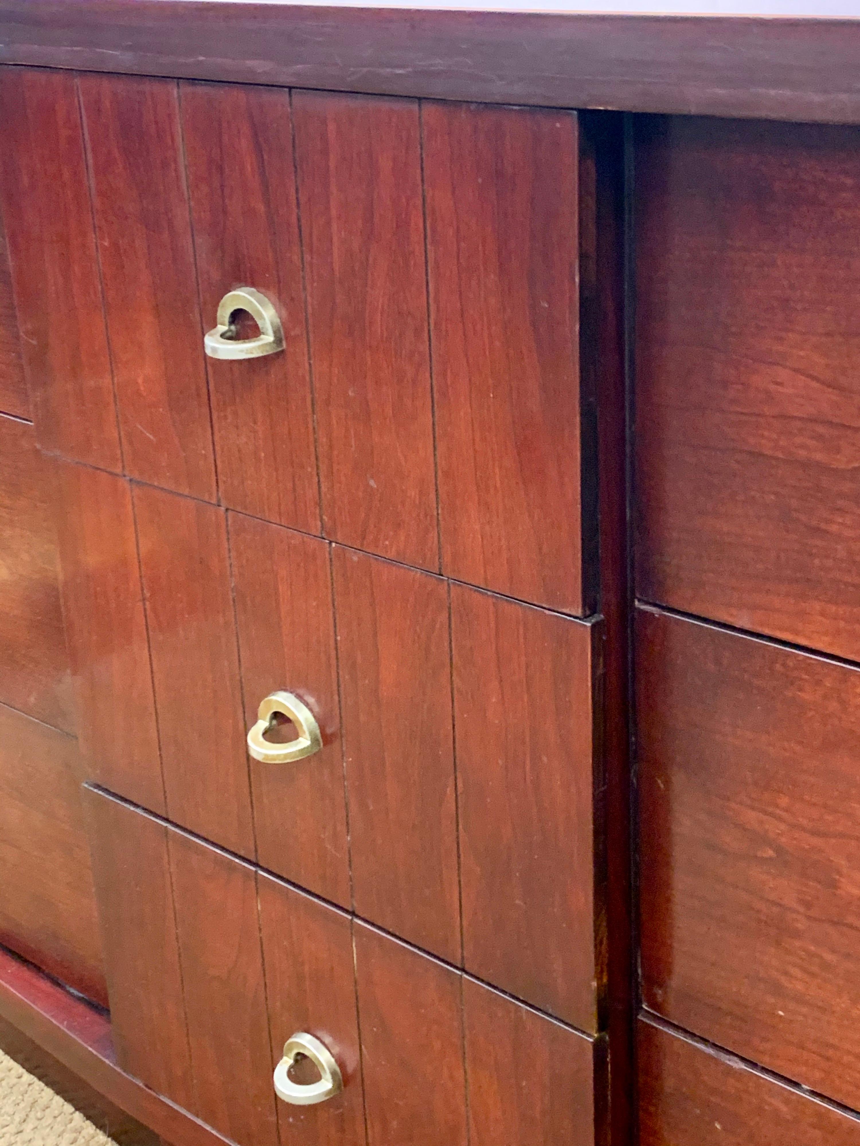 Kent Coffey Mid-Century Modern Titan Dresser Chest of Drawers with X-Pulls 3