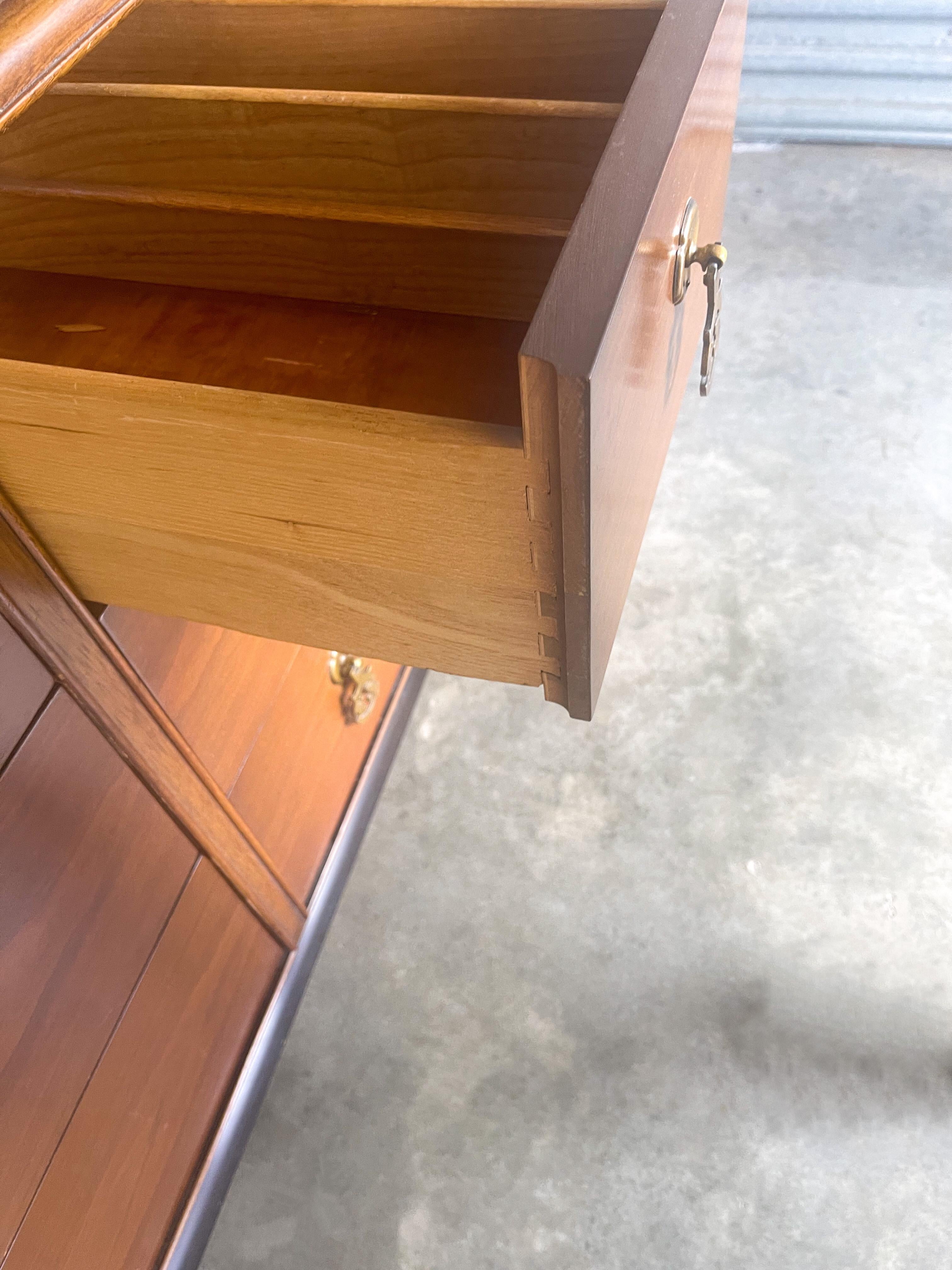 Kent Coffey Modern Ming Style Amerasia Brass & Walnut Credenza / Chest In Good Condition In Kennesaw, GA