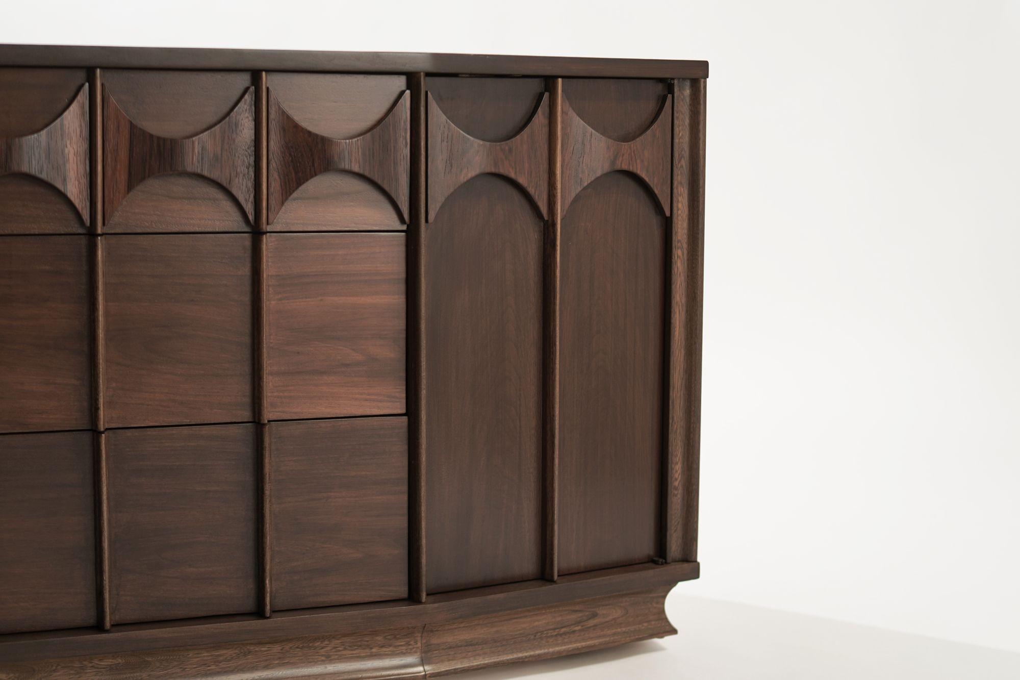 Kent Coffey Perspecta Collection Walnut and Rosewood Dresser, C. 1950s 5