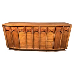 Vintage Sculpted Walnut Dresser by Kent Coffey