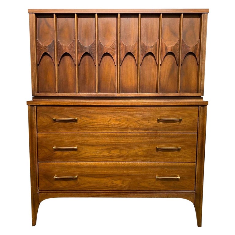 Kent Coffey Perspecta MidCentury Modern Highboy Dresser at 1stDibs