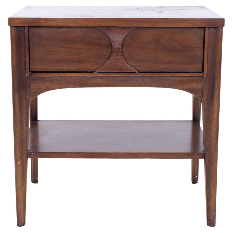 Kent Coffey Perspecta mid century nightstand

Nightstand measures: 23 wide x 15 deep x 24.25 inches high

All pieces of furniture can be had in what we call restored vintage condition. That means the piece is restored upon purchase so it’s free