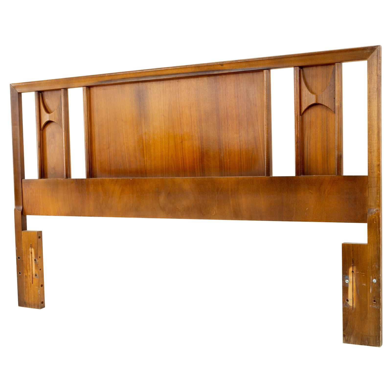 Kent Coffey perspecta mid century rosewood and walnut queen headboard
This headboard is 60.5 wide x 2 deep x 37.5 inches high

All pieces of furniture can be had in what we call restored vintage condition. That means the piece is restored upon