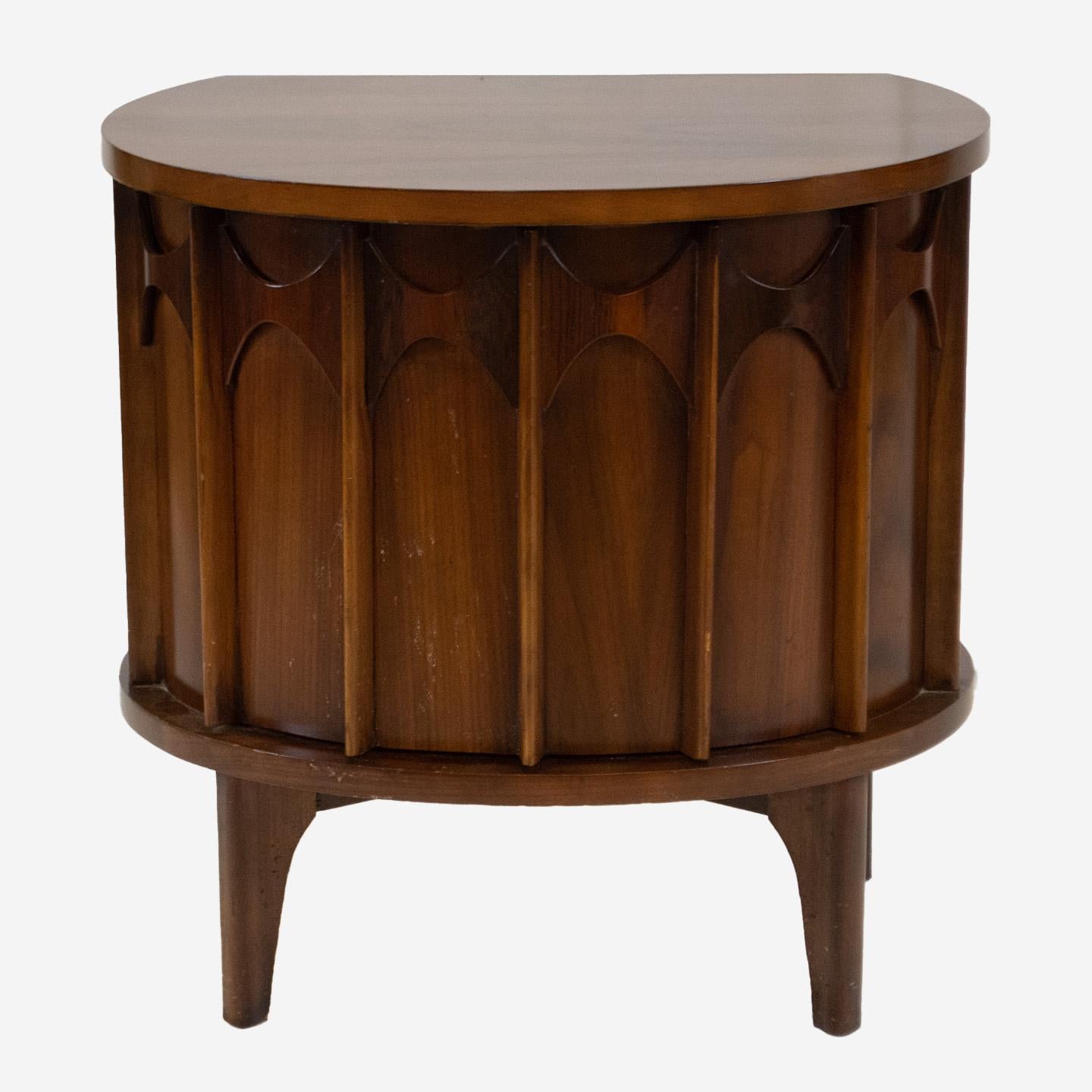 Kent Coffey Perspecta MidCentury Round Nightstand at 1stDibs