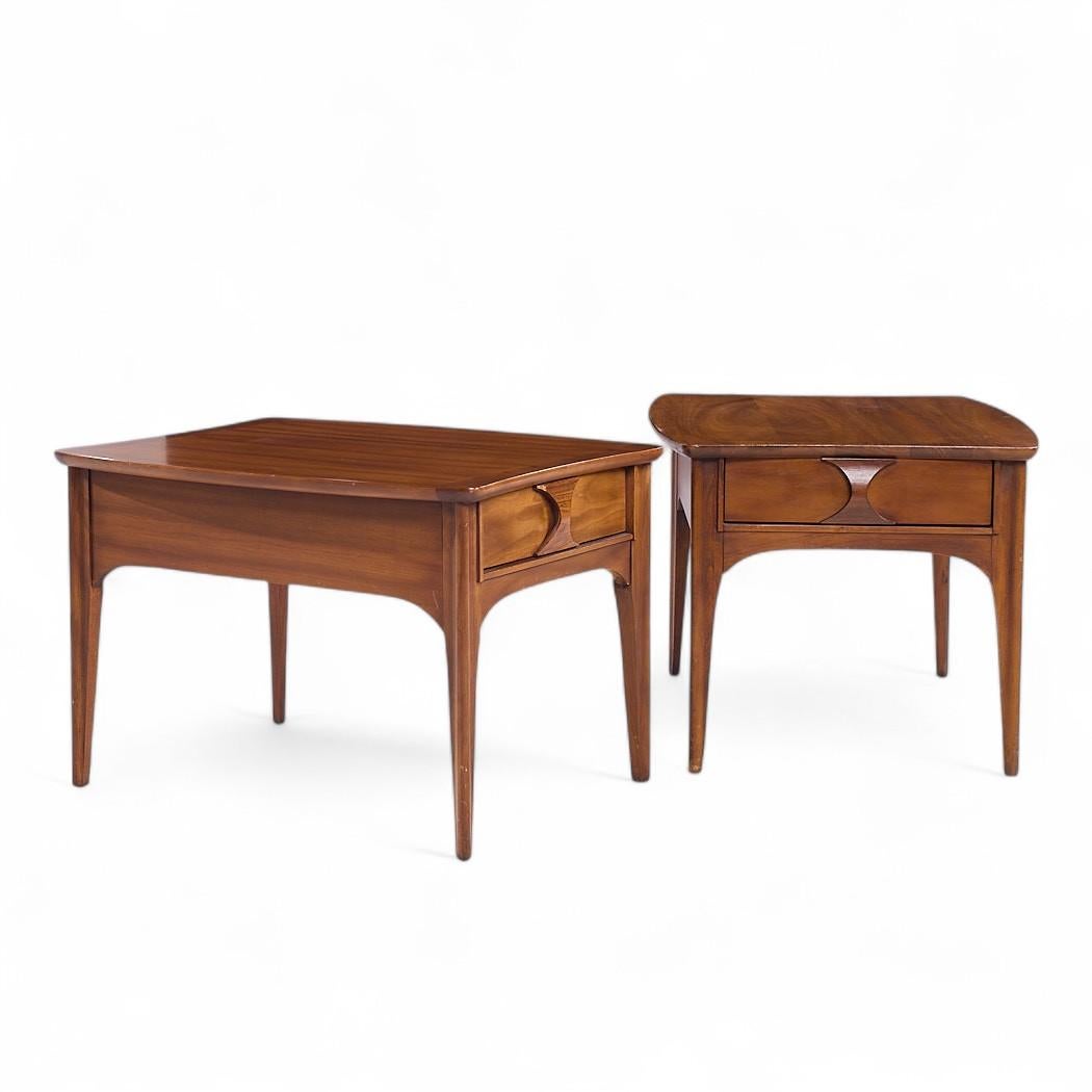Kent Coffey Perspecta Mid Century Side Tables - Pair

Each side table measures: 30 wide x 24.75 deep x 20.25 inches high

All pieces of furniture can be had in what we call restored vintage condition. That means the piece is restored upon purchase
