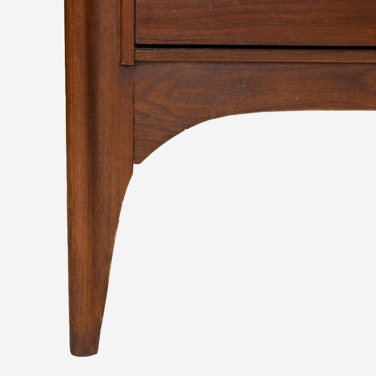 Kent Coffey Perspecta Midcentury Walnut and Rosewood Armoire/Highboy