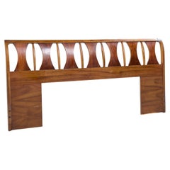 Kent Coffey Perspecta Mid Century Walnut and Rosewood King Headboard
