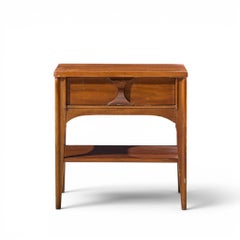 Kent Coffey Perspecta Mid Century Walnut and Rosewood Nightstand
