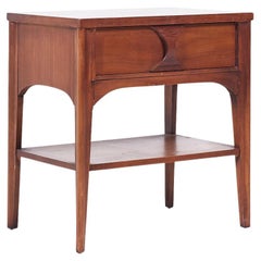 Kent Coffey Perspecta Mid Century Walnut and Rosewood Nightstand