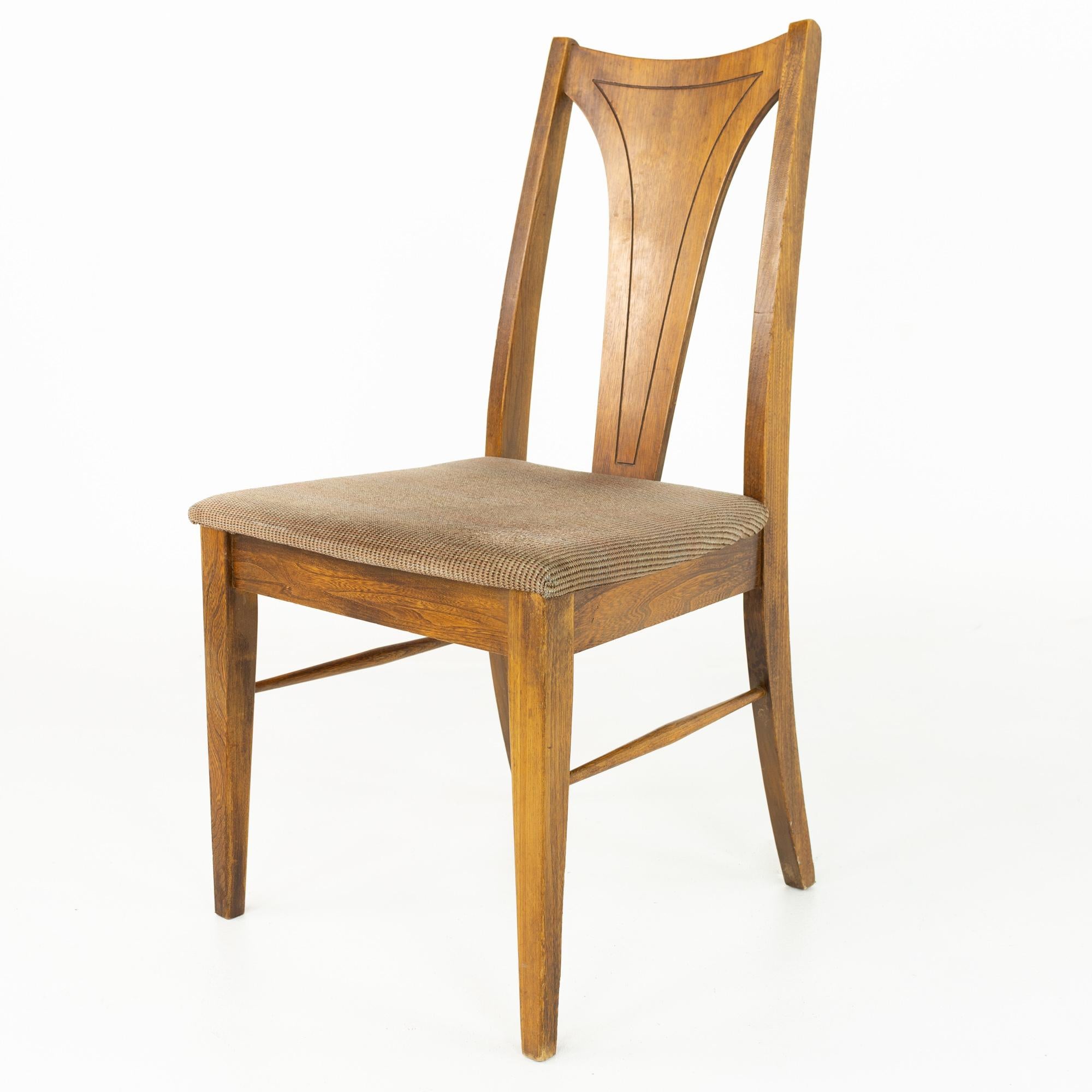 Kent Coffey Perspecta Mid Century Walnut Dining Chairs, Set of 6 For Sale 6
