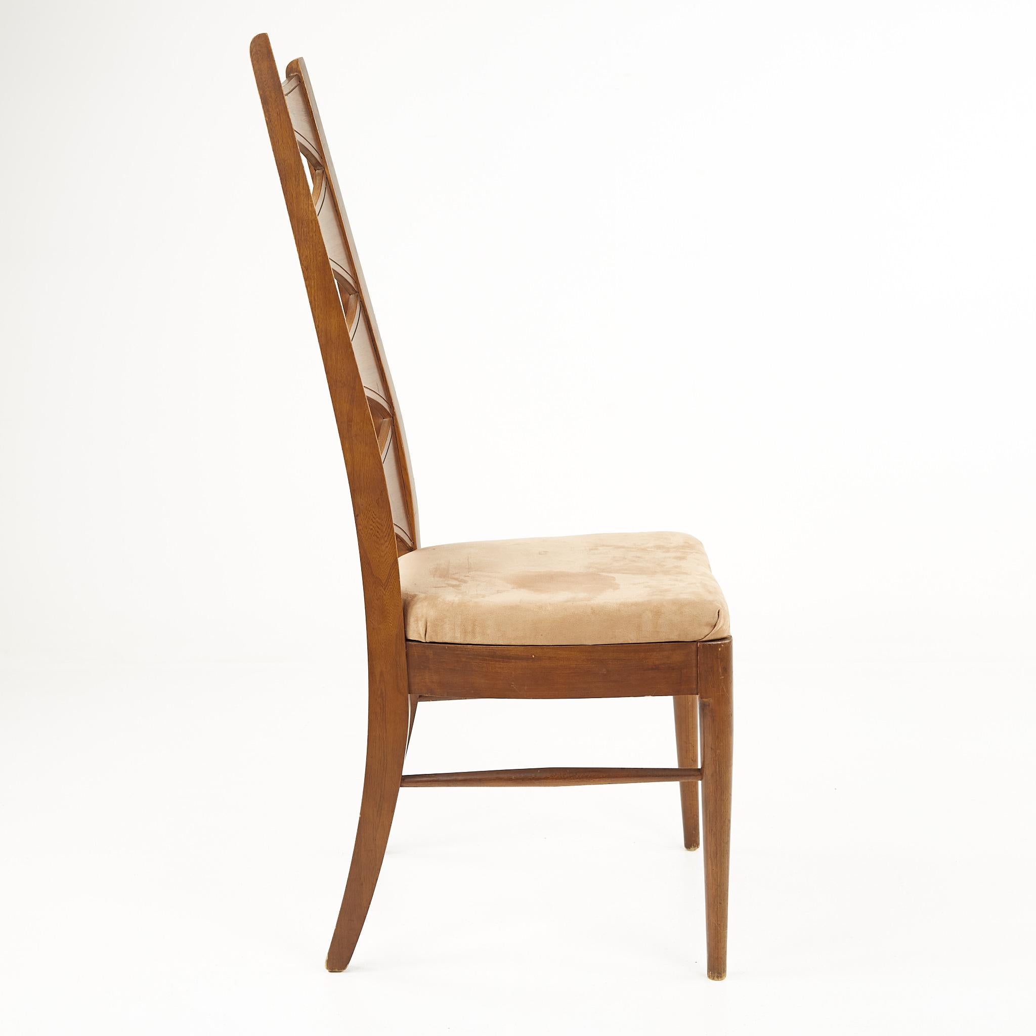 Kent Coffey Perspecta Mid Century Walnut Dining Chairs, Set of 6 4