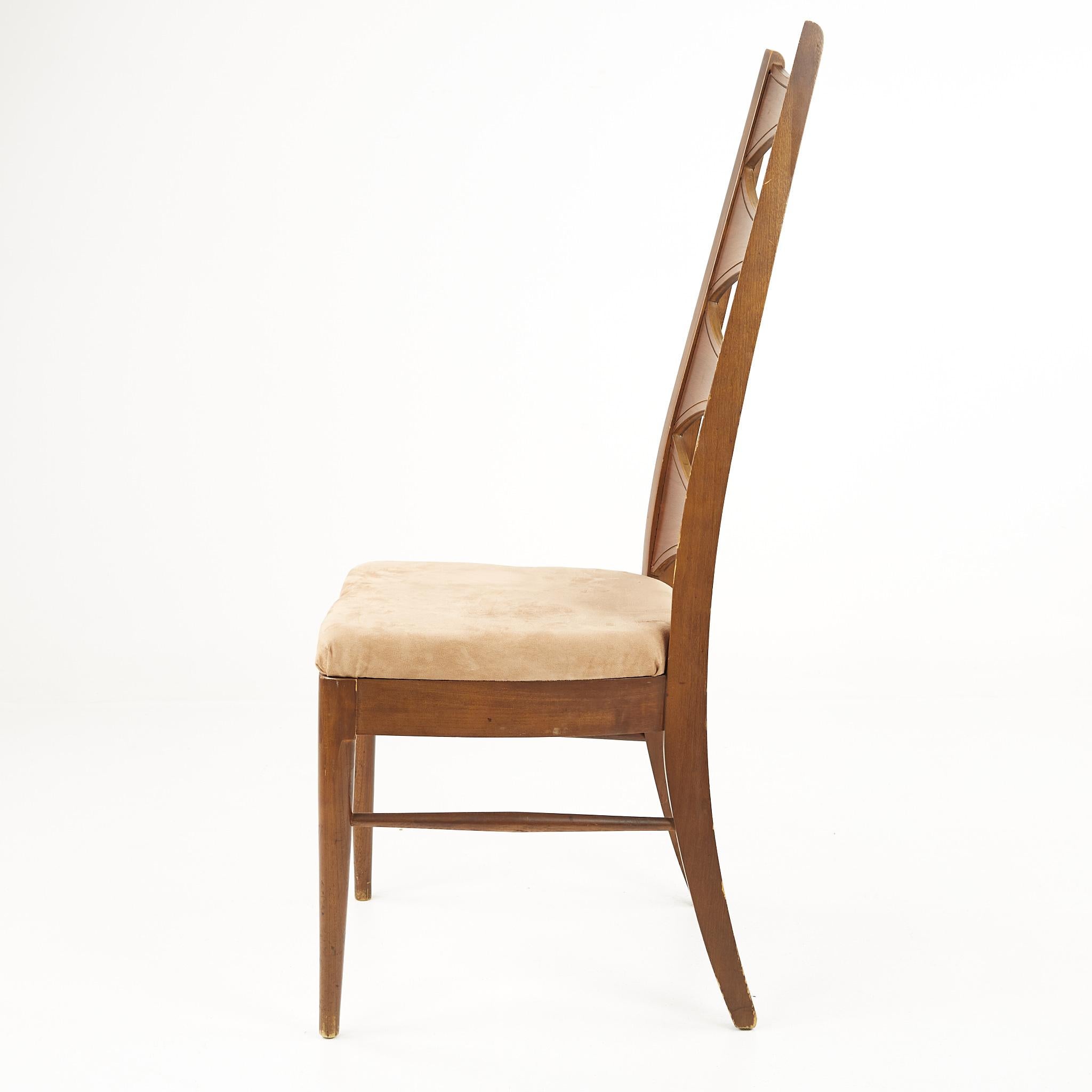 Kent Coffey Perspecta Mid Century Walnut Dining Chairs, Set of 6 6