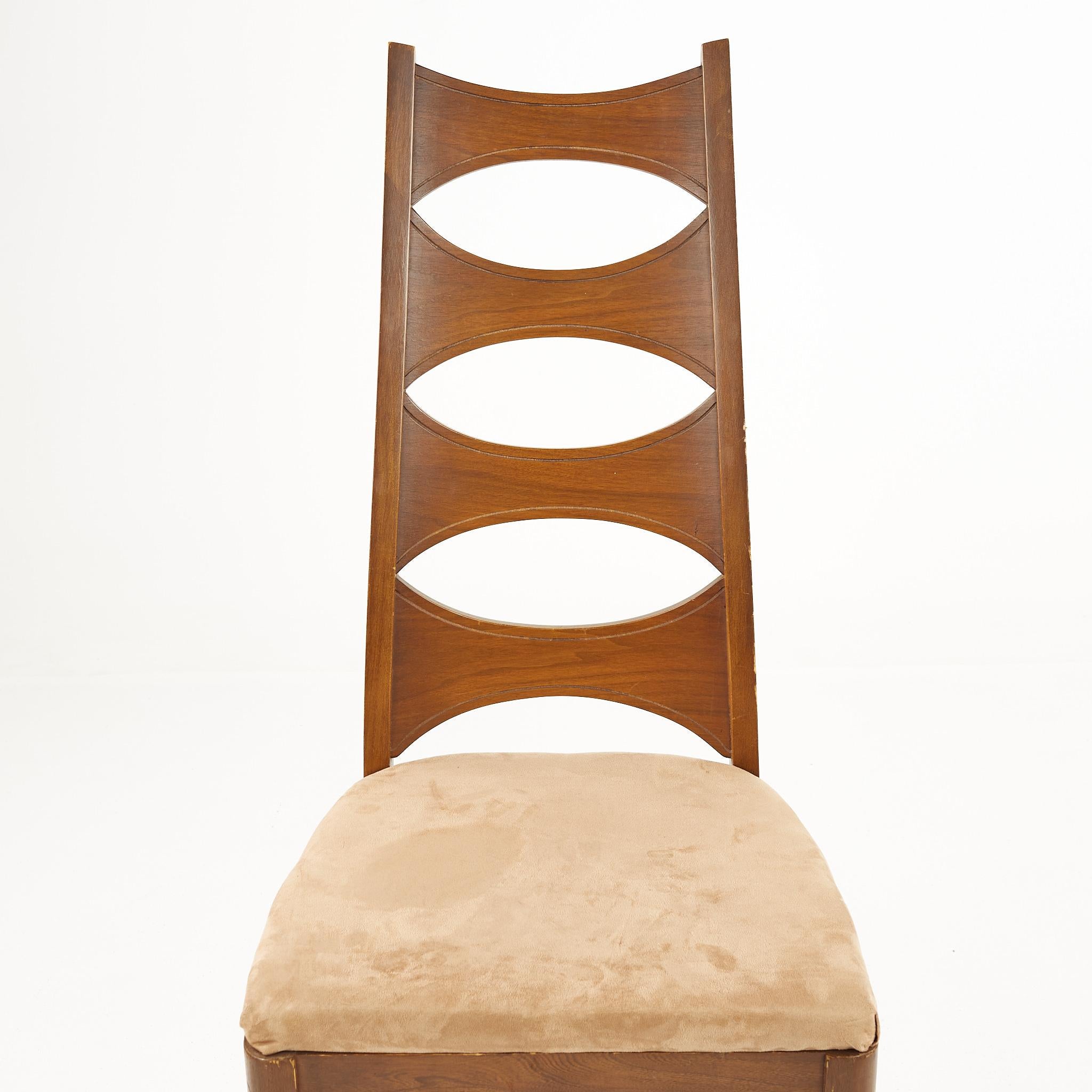 Kent Coffey Perspecta Mid Century Walnut Dining Chairs, Set of 6 7