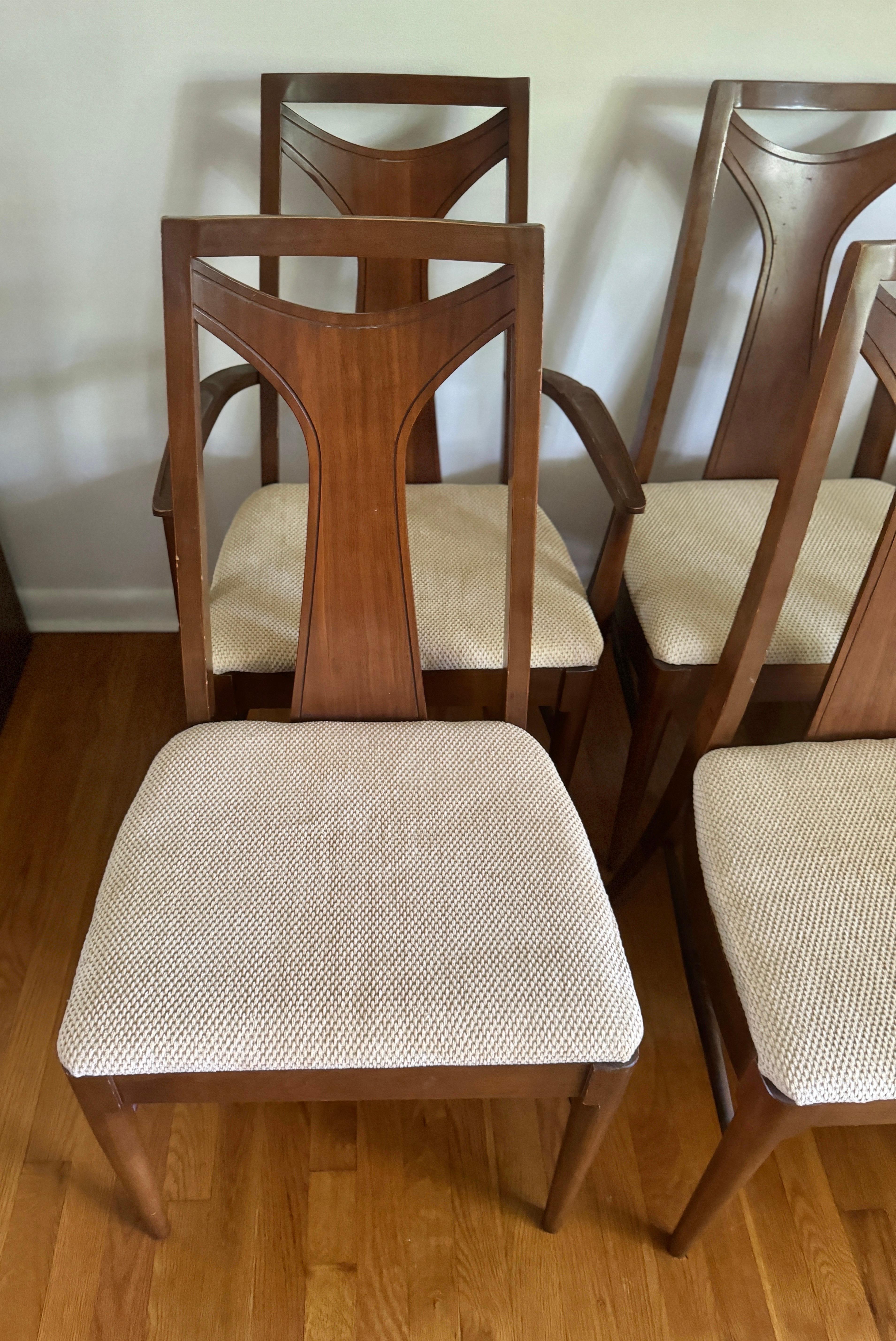 Mid-Century moderno Sedie da pranzo in noce Kent Coffey Perspecta - Set di 6 in vendita