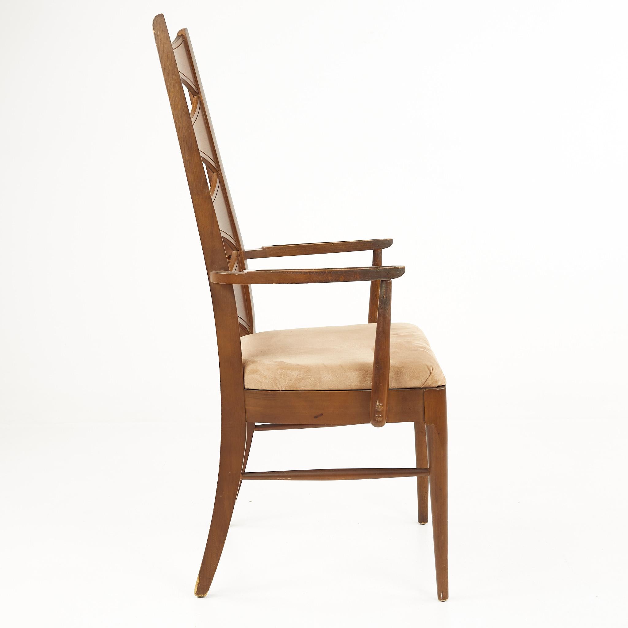 American Kent Coffey Perspecta Mid Century Walnut Dining Chairs, Set of 6