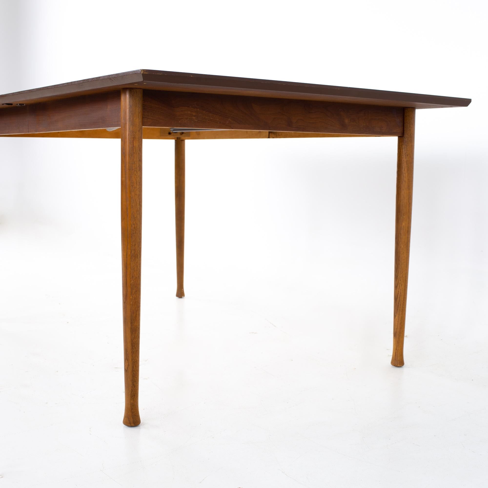 Mid-Century Modern Kent Coffey Perspecta Mid Century Walnut Surfboard Dining Table