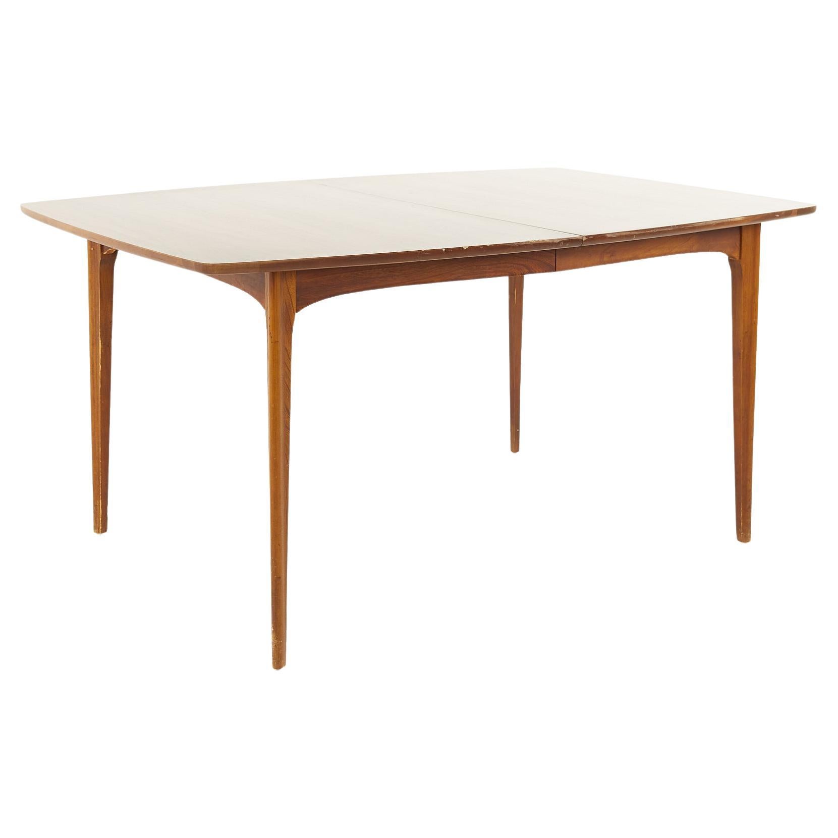 Kent Coffey Perspecta Mid Century Walnut Surfboard Dining Table For Sale