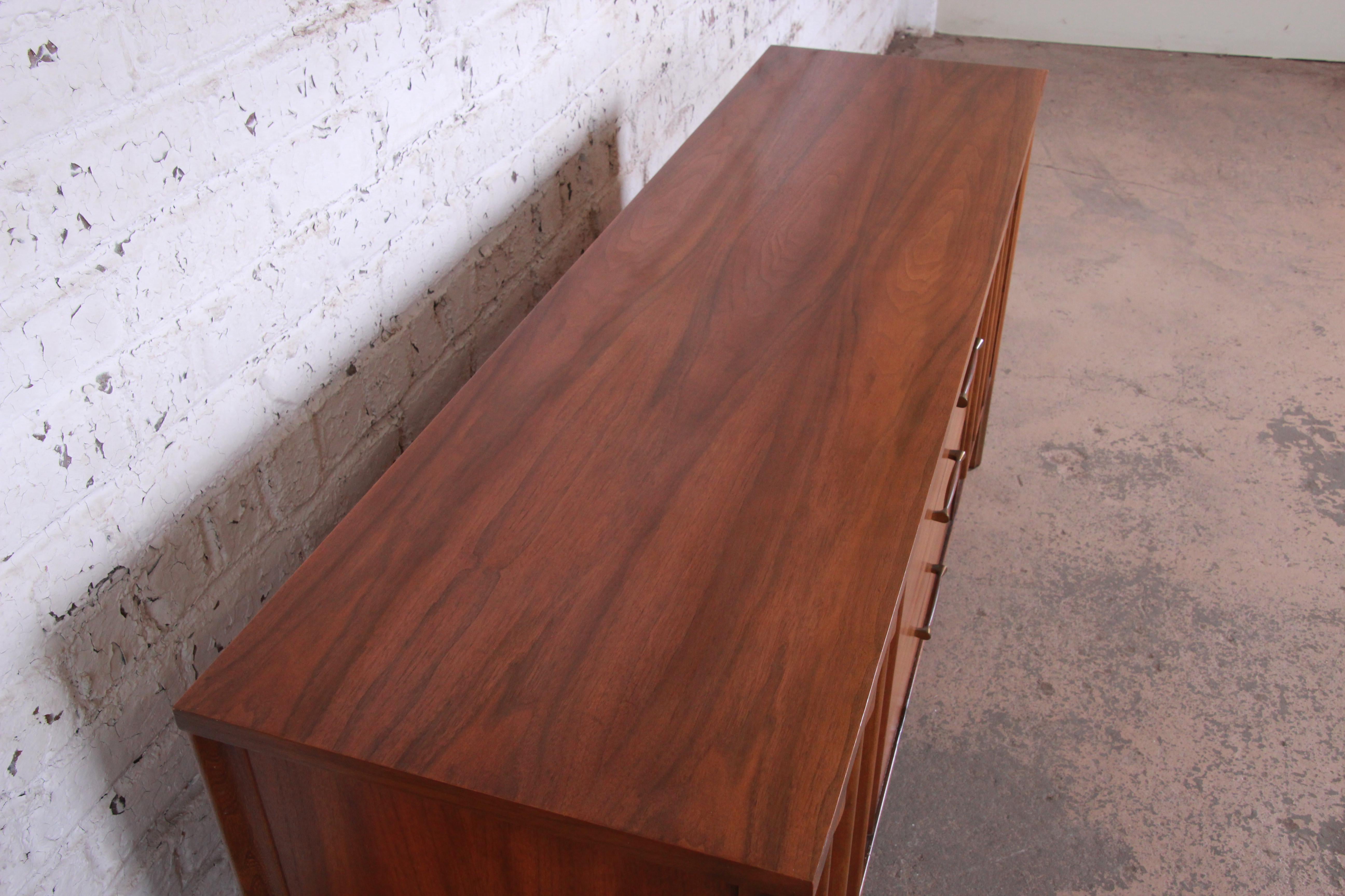 Kent Coffey Perspecta Sculpted Walnut and Rosewood Credenza 2