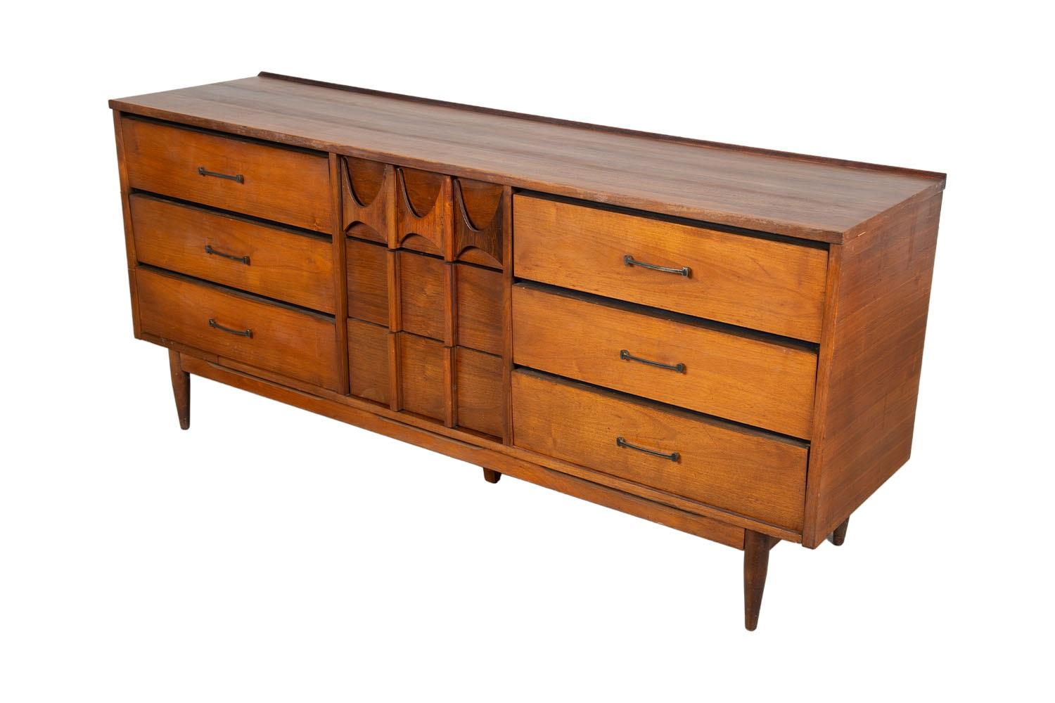 Rosewood Kent Coffey Perspecta Triple Dresser Credenza Mid-Century Modern For Sale